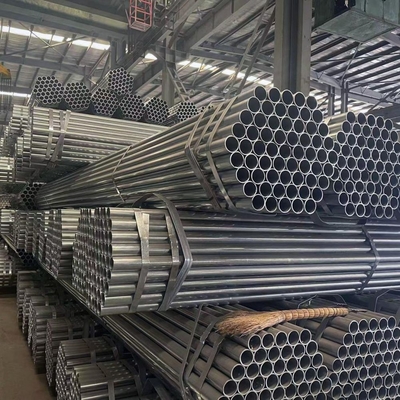 Estrutura de construção Astm S235 48,3 mm Tubos redondos de aço galvanizado com comprimento de 12M