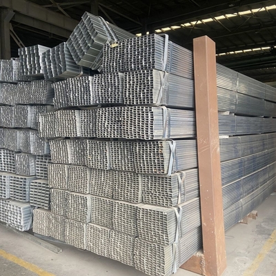 Tubos de aço quadrados galvanizados a quente Tubos de aço rectangulares de aço ocos Tipo Q195/Q215/Q235/Q345/SS400 Galvanizados