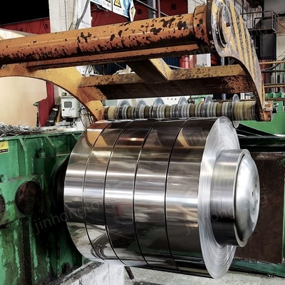 Fita de aço inoxidável de fornecimento direto 1.4310 0,2 mm espessura 304 316 201 SS Fita de aço sem costura Dimensão personalizada NO. 3 Superfície
