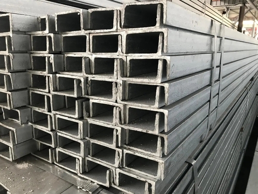 Canais de aço galvanizado em C estrutural em forma de U Q235/Q345/SS400/ST37-2/ST52/Q420/Q460/S235JR/S275JR/S355JR