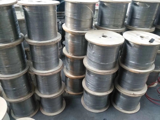Preço razoável 1/8 Cable de aço inoxidável cinza cinza cinza cinza 7*7 Rodas de aço inoxidável 314