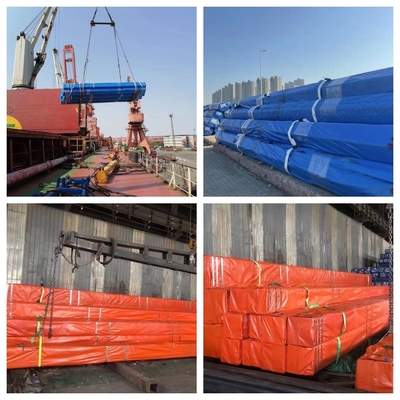 Tubos quadrados de aço Ms Tubos quadrados de aço 4x4 Peso Tubos metálicos Galvanizados Quadrados Preço por Kg