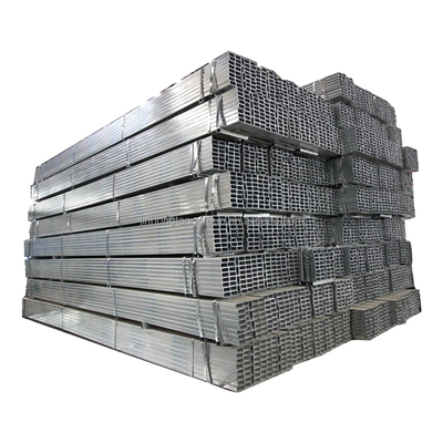 Tubos quadrados 50x50mm Tubos de ferro retangulares pretos 1,8 mm Espessura Tubos quadrados galvanizados a quente