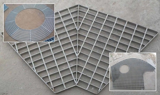 Preço de fábrica Q235 25mm 30mm 32mm 40mm materiais de construção grelhas de aço galvanizado para plataforma
