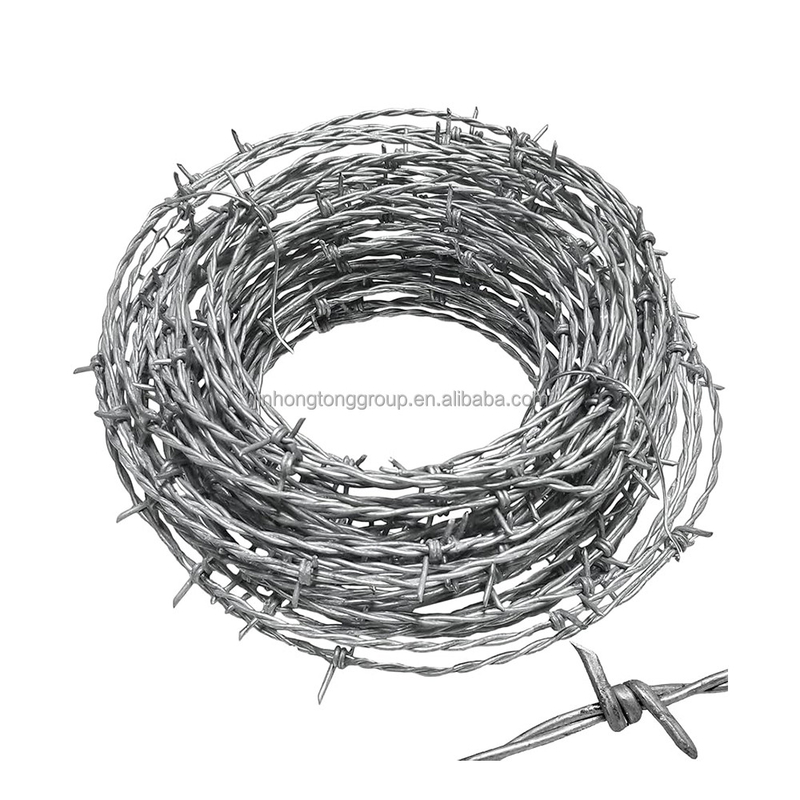 17 Anos de Experiência 12 Gauge Wire Hot Dip Galvanized Cordão de Espinhos Barbed Wire para Projetos de Segurança