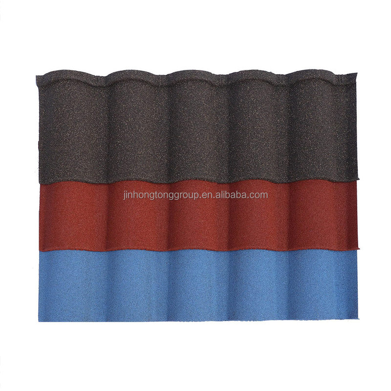 Folhas de telhado de pedra dura de comprimento personalizado 0,4 mm aço de zinco para materiais de telhado de construção resistente à corrosão