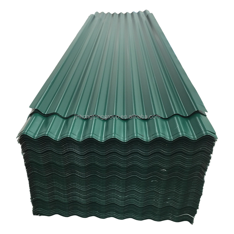 SGCC Folha galvanizada de cor corrugada média dura DX51D DX52D 0.5MM 0.8MM Folha de telhado verde PPGI para suas necessidades