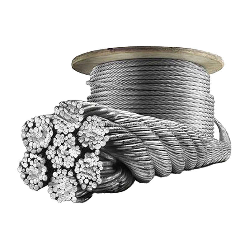 Saling 6x19WS IWRC 6x19WS FC fios de corda de aço galvanizados não galvanizados / mergulhados a quente para requisitos do cliente de comprimento marítimo