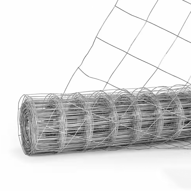 Tensile 12,5 Gauge Nodo fixo Cercas de aço de fazenda Electro zinc galvanizado 8-15g/m2 16 Gauge BWG21 malha soldada para agricultura