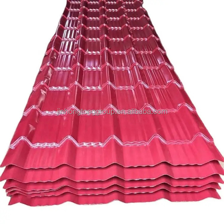 Chapa de telhado de cor de metal RAL personalizada Chapa de aço corrugado PPGI para telhado e outros materiais de construção