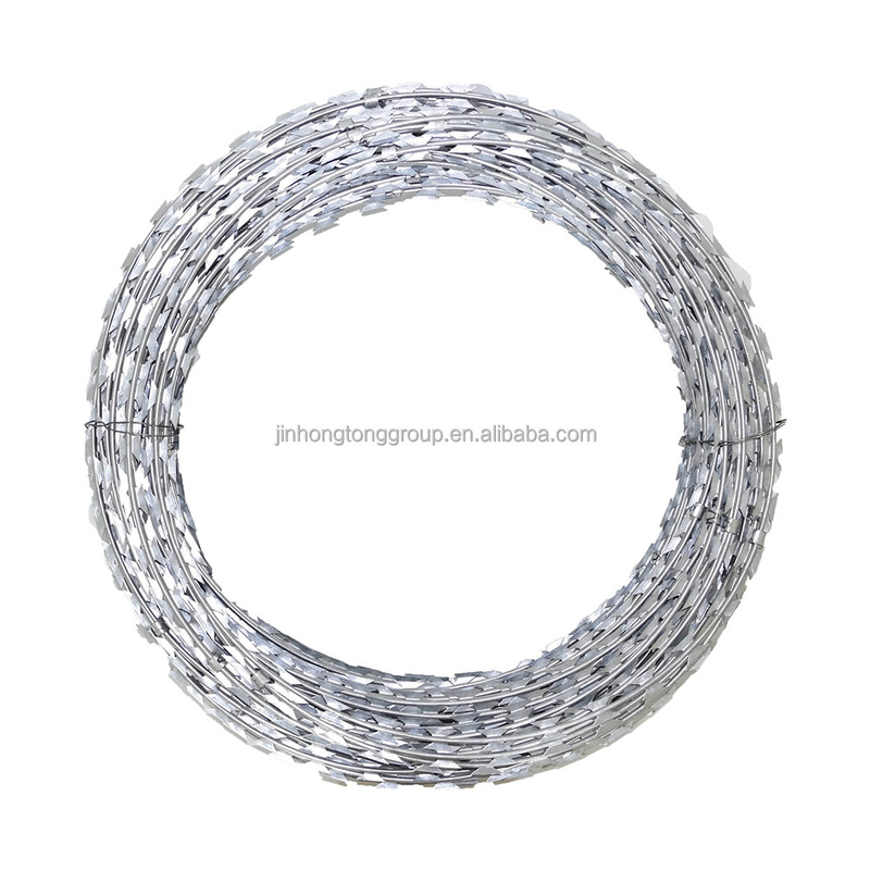 Proteção de isolamento rodoviário Anti-climb Soldado Blade Razor Wire Fence com 900mm bobina e 7,5cm-15cm Barb Distância