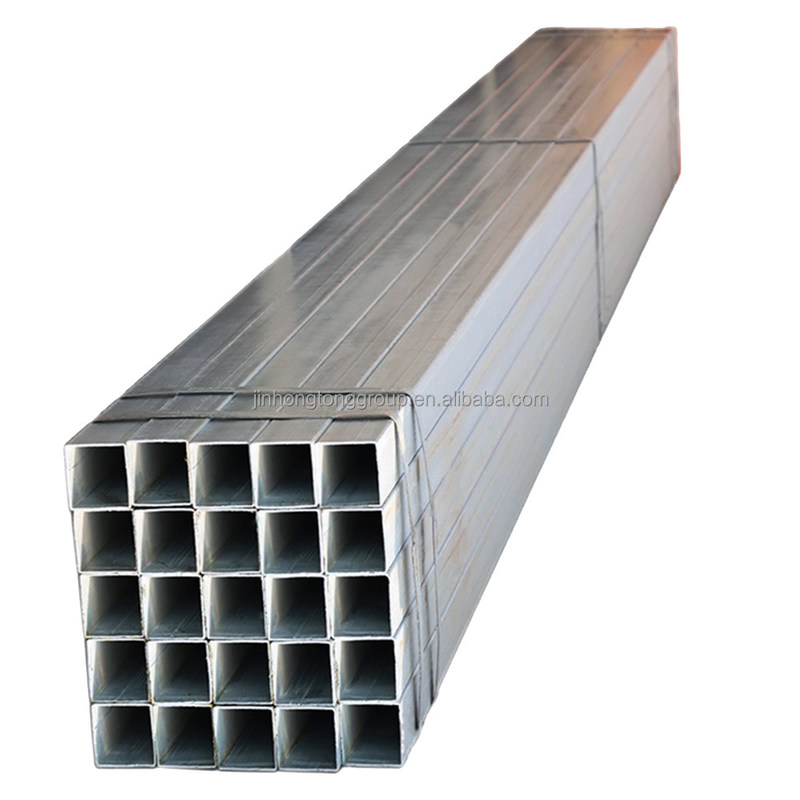 Q195/Q215/Q235/Q345/SS400 Grau de zinco revestido Gi Tubo de ferro galvanizado de aço de secção oca Tubo quadrado com 0,8 20 mm de espessura