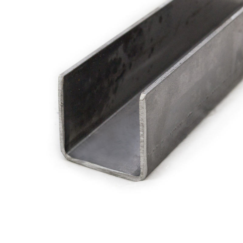 0.8mm-3.0mm espessura aço carbono não ligado U-canal para o sistema de suporte Q235 Q345 SS400 material